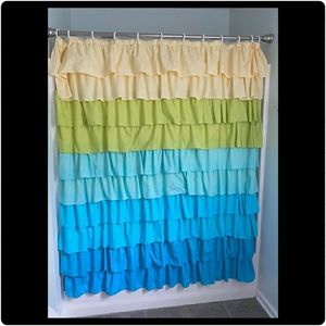 Ruffled Ombre Shower Curtain